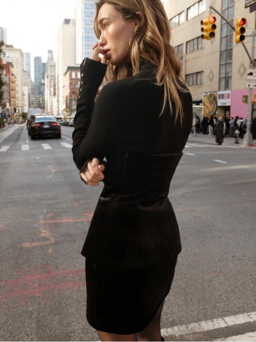 ZARA VELVET STRAPLESS TOP - Picture 3 of 6